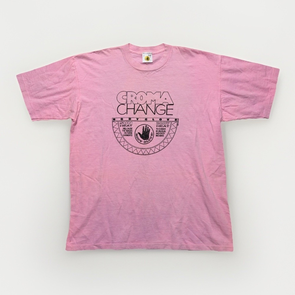 Vintage Body Glove Chroma Pink T Shirt Mens XL Textured Neon 3D 90s Surf Tee USA